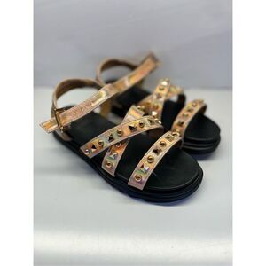 Vince Camuto Girls Beaded Studded Strappy Platform Sandals Size 3